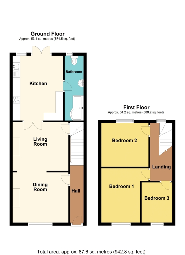 Floor Plan Image for 3 Bedroom Terraced House for Sale in Waterloo Terrace Road, Caerphilly - REF#00021566