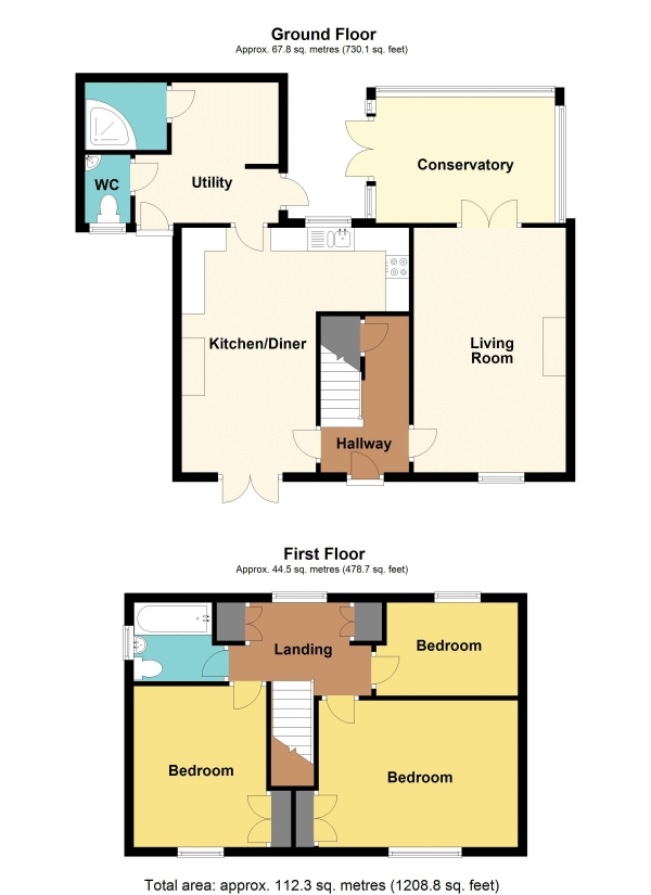 Floor Plan Image for 3 Bedroom Semi-Detached House for Sale in Garth Lane, Caerphilly - REF# 00022924