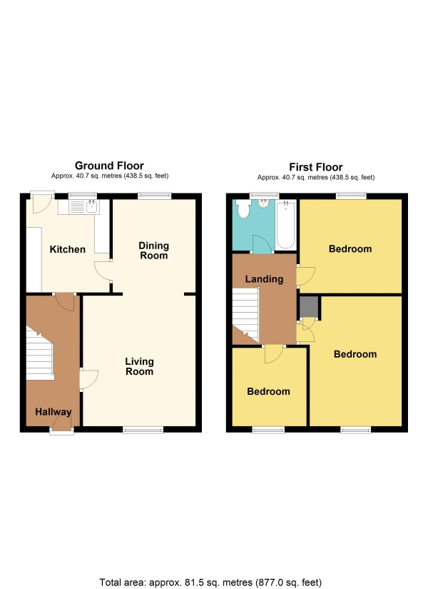 Floor Plan Image for 3 Bedroom Semi-Detached House for Sale in Vanfield Close, Caerphilly - REF# 00023447