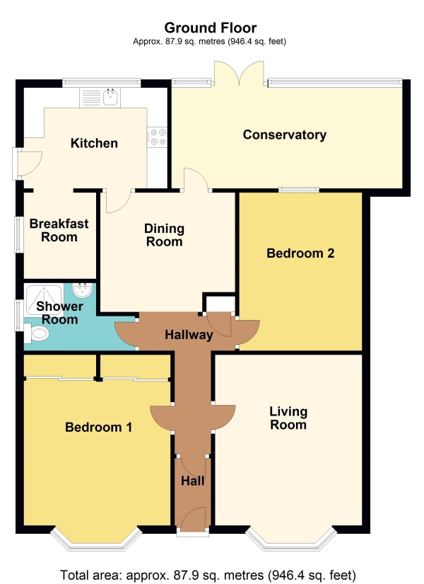 Floor Plan Image for 2 Bedroom Detached House for Sale in Nantgarw Road, Caerphilly - REF#00023730