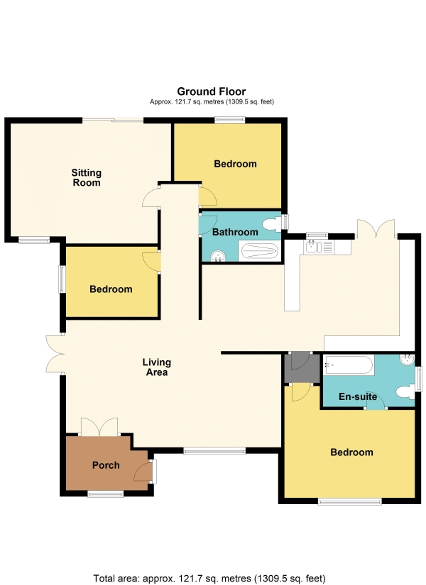 Floor Plan Image for 3 Bedroom Detached House for Sale in Greenmeadow, Caerphilly