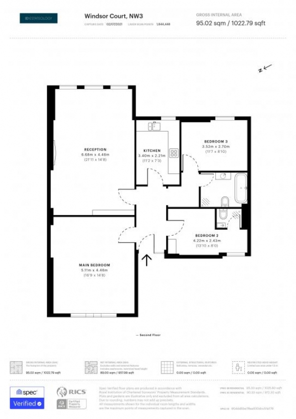 Floor Plan Image for 3 Bedroom Barn Conversion for Sale in Platts Lane, London NW3
