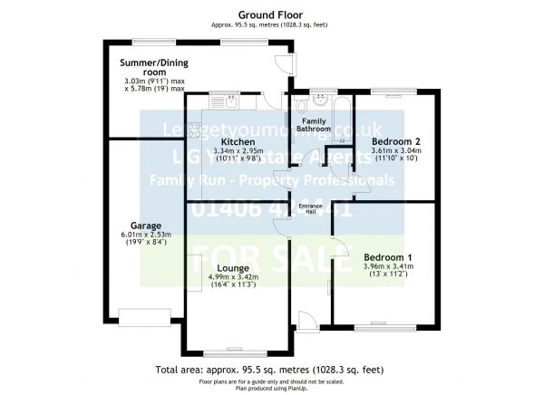 Floor Plan Image for 2 Bedroom Bungalow for Sale in Fen Road, Holbeach