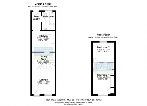 Floor Plan Image for 2 Bedroom Terraced House to Rent in Albert Street, Holbeach