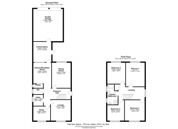 Floor Plan Image for 4 Bedroom Detached House for Sale in Branches Lane, Holbeach