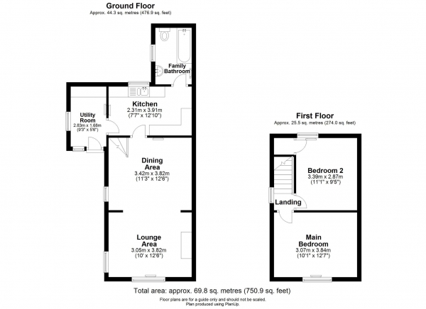 Floor Plan Image for 2 Bedroom Semi-Detached House for Sale in Fen Road, Holbeach