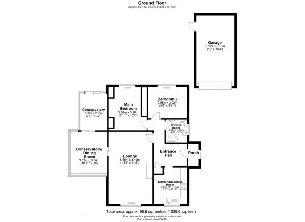 Floor Plan Image for 2 Bedroom Detached Bungalow for Sale in St William Court, Holbeach