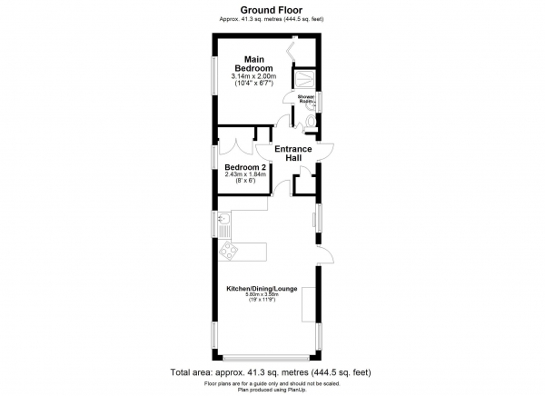 Floor Plan Image for 2 Bedroom Mobile Home for Sale in Heron Cottage Park, Frostley Gate, Holbeach