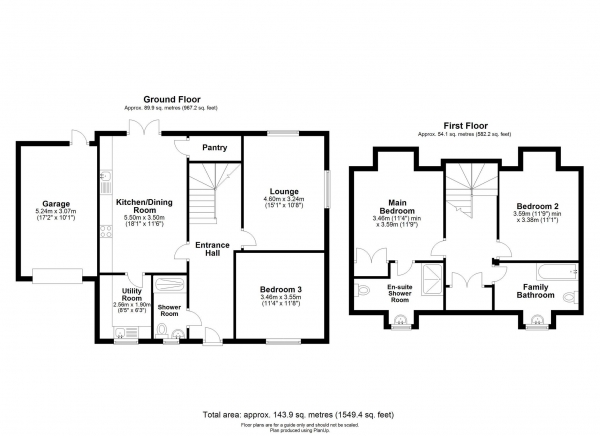 Floor Plan Image for 3 Bedroom Detached House for Sale in Wignals Gate, Holbeach