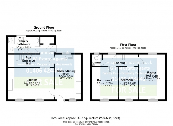Floor Plan Image for 3 Bedroom Semi-Detached House for Sale in Boston Road South, Holbeach