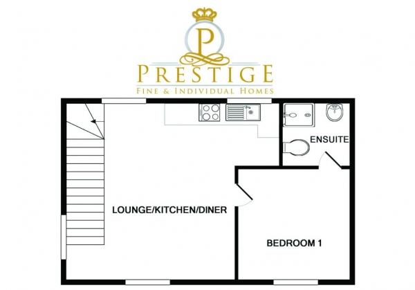 Floor Plan Image for 3 Bedroom Apartment for Sale in Flat 1A The Limes Church Lane,Wilburton,Ely