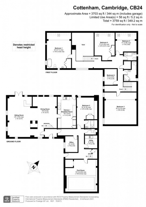 Floor Plan Image for 6 Bedroom Barn Conversion for Sale in 3 Manor Farm Court,Cottenham,Cambridge