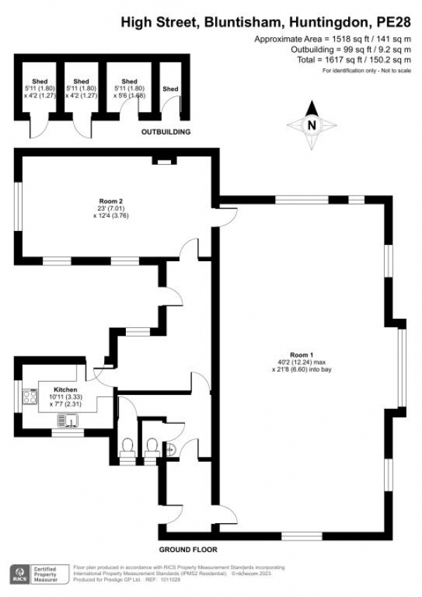 Floor Plan Image for Property for Sale in High Street,Bluntisham,Huntingdon