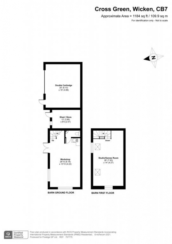 Floor Plan Image for 4 Bedroom Property for Sale in 2 Cross Green,Wicken,Ely