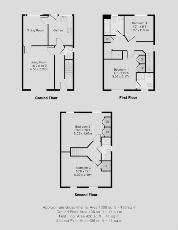 Floor Plan Image for 4 Bedroom Detached House for Sale in 5 Circus Drive,Cambridge