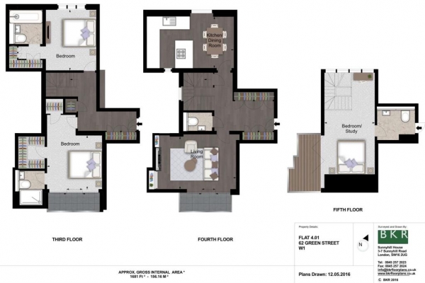 Floor Plan Image for 2 Bedroom Penthouse to Rent in 62 Green Street,62 Green Street,London