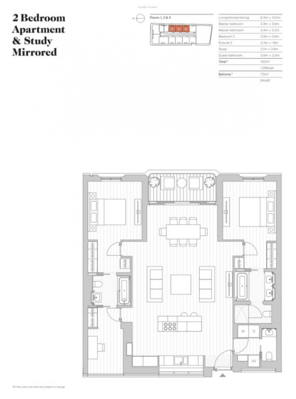 Floor Plan for 2 Bedroom Flat for Sale in Marylebone Lane, London, W1U, W1U, 2PX -  &pound5,380,000