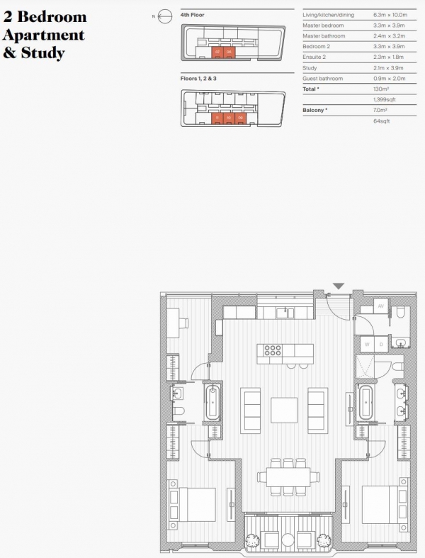 Floor Plan Image for 2 Bedroom Flat for Sale in Moxton Street, Marylebone, London, W1U