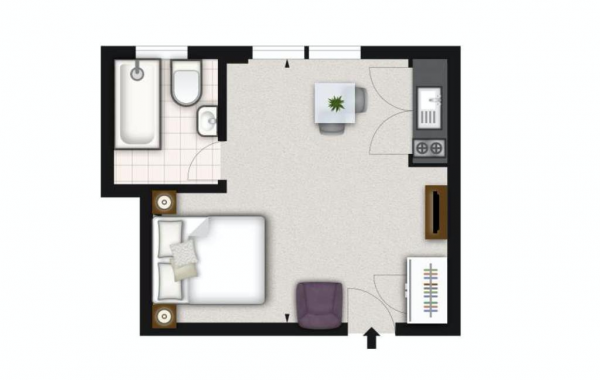 Floor Plan Image for 2 Bedroom Apartment to Rent in Fulham Road, London