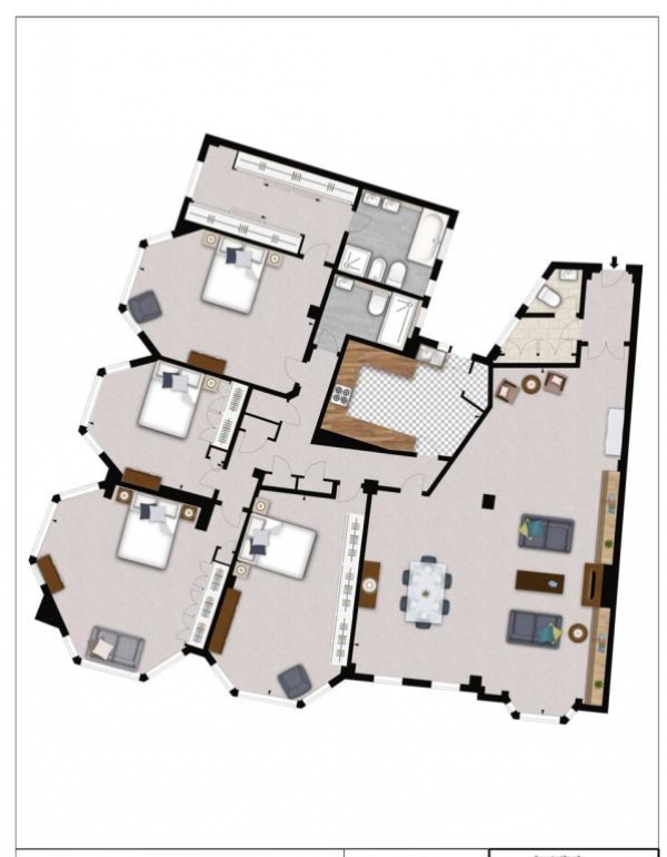 Floor Plan Image for 4 Bedroom Apartment to Rent in 143 Park Road,London