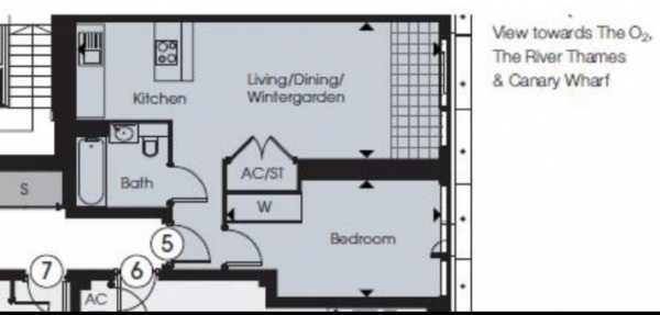 Floor Plan Image for 1 Bedroom Flat to Rent in Great Eastern Road, London, E15