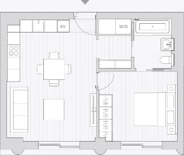 Floor Plan for 1 Bedroom Apartment for Sale in Great Portland Street, London, W1W, W1W, 5PW - Fixed Price &pound1,820,000