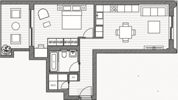 Floor Plan for 1 Bedroom Apartment for Sale in Great Portland Street, London, W1W, W1W, 5PW - Fixed Price &pound1,585,000