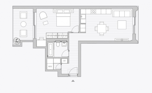 Floor Plan for 1 Bedroom Apartment for Sale in Marylebone Lane, London, W1U, 2PX -  &pound1,515,000