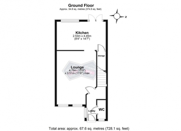 Floor Plan Image for 3 Bedroom Semi-Detached House for Sale in Penrose Walk, Gladewood, Middleton, Manchester