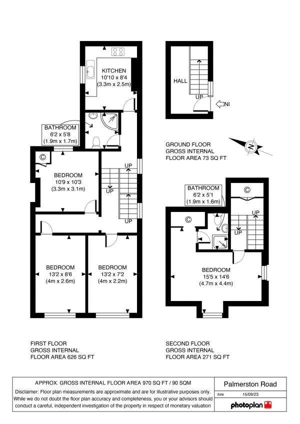 Floor Plan Image for 4 Bedroom Property for Sale in Palmerston Road, London