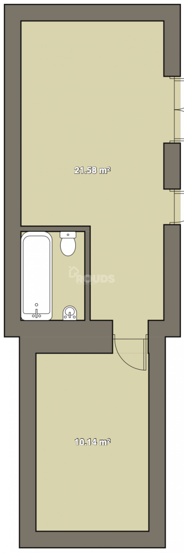Floor Plan for 1 Bedroom Flat to Rent in Hazelwell Street, Birmingham, B30 2JX, Stirchley, B30, 2JX - £162 pw | £700 pcm