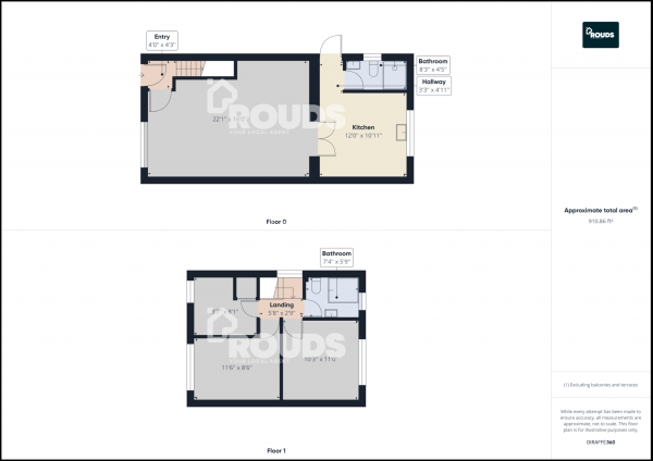 Floor Plan Image for 3 Bedroom Semi-Detached House to Rent in Margaret Gardens, Smethwick, West Midlands