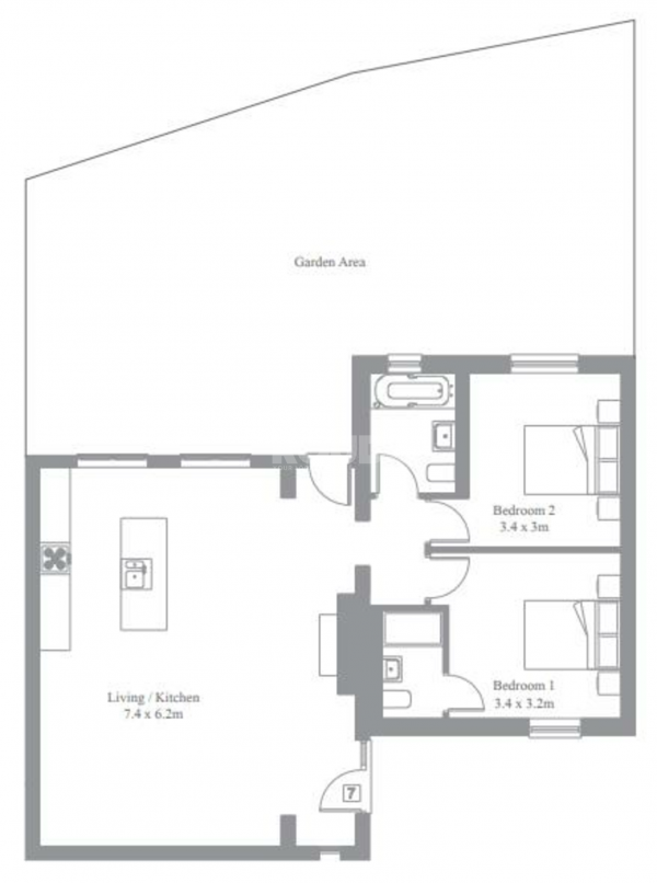 Floor Plan Image for 2 Bedroom Bungalow for Sale in The Billiards, 7 Elm Bank, 9 North Avenue, Coventry, West Midlands