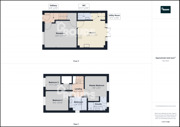 Floor Plan Image for 3 Bedroom Semi-Detached House to Rent in James Watt Drive, Blythe Valley Park, Solihull, B90 8BF