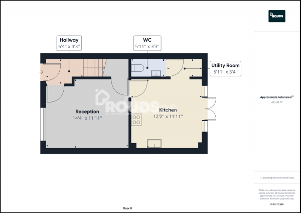 Floor Plan Image for 3 Bedroom Semi-Detached House to Rent in James Watt Drive, Blythe Valley Park, Solihull, B90 8BF