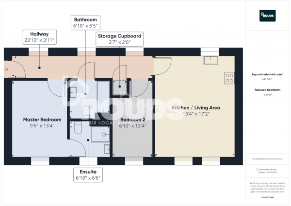 Floor Plan Image for 2 Bedroom Flat for Sale in Ascote Lane, Dickens Heath, Shirley, Solihull, West Midlands