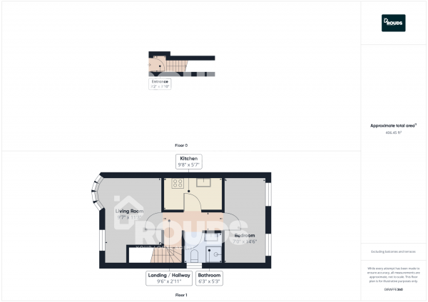 Floor Plan Image for 1 Bedroom Flat to Rent in Thomas Mason Close, Essington, Wolverhampton, West Midlands