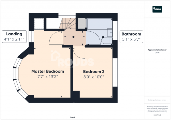 Floor Plan Image for 2 Bedroom Semi-Detached House to Rent in Gilbertstone Avenue, Sheldon, Birmingham, West Midlands