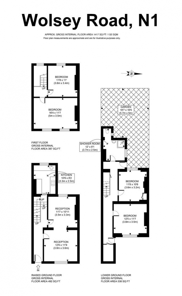 Floor Plan Image for 4 Bedroom Property for Sale in Wolsey Road, N1