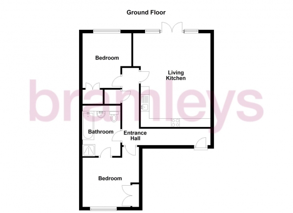 Floor Plan Image for 2 Bedroom Apartment for Sale in Lime Tree Court, Huddersfield