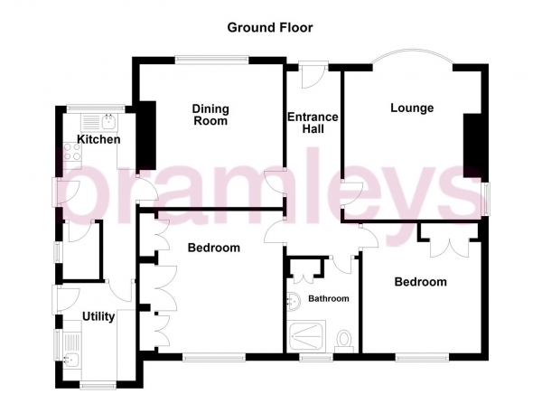 Floor Plan Image for 2 Bedroom Detached Bungalow for Sale in Heaton Road, Paddock, Huddersfield