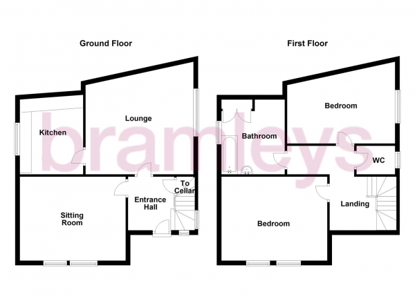 Floor Plan Image for 2 Bedroom End of Terrace House for Sale in Greens End Road, Meltham, Holmfirth