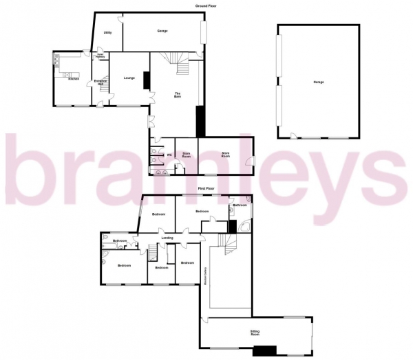 Floor Plan Image for 5 Bedroom Country House for Sale in Sandy Lane, South Crosland, Huddersfield