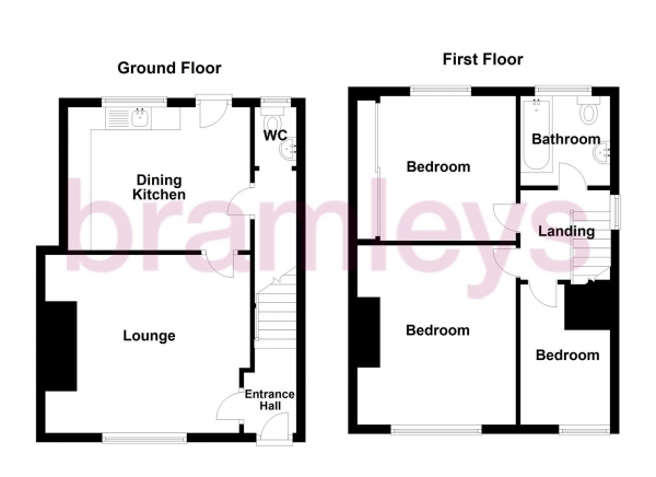 Floor Plan Image for 3 Bedroom End of Terrace House for Sale in Dartmouth Terrace, Farnley Tyas, Huddersfield