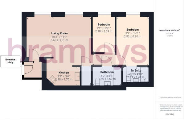 Floor Plan Image for 2 Bedroom Apartment for Sale in Whitley Willows, Lepton, Huddersfield