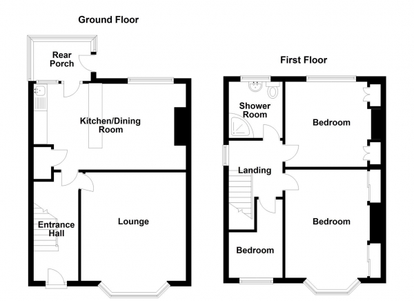 Floor Plan Image for 3 Bedroom Semi-Detached House for Sale in Rowley Lane, Lepton, Huddersfield