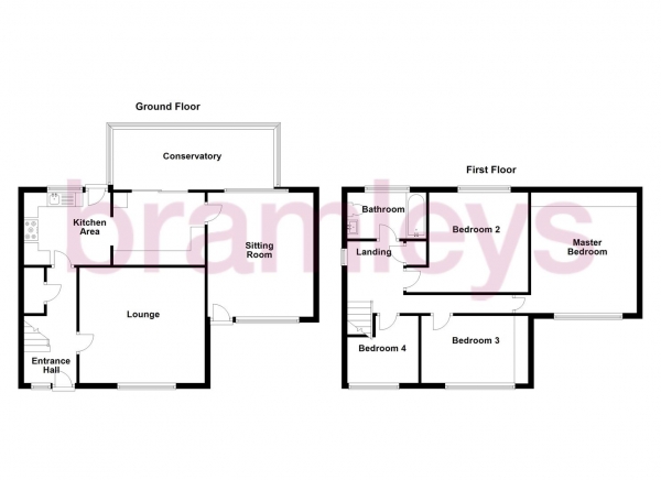 Floor Plan Image for 4 Bedroom Detached House for Sale in Peace Hall Drive, Fenay Bridge, Huddersfield