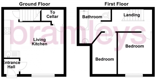 Floor Plan Image for 2 Bedroom Terraced House for Sale in West View, Paddock