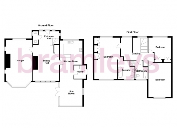 Floor Plan Image for 3 Bedroom Detached House for Sale in Sharp Lane, Almondbury