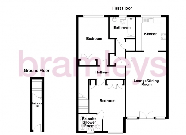 Floor Plan Image for 2 Bedroom Flat for Sale in Church Tower View, Huddersfield